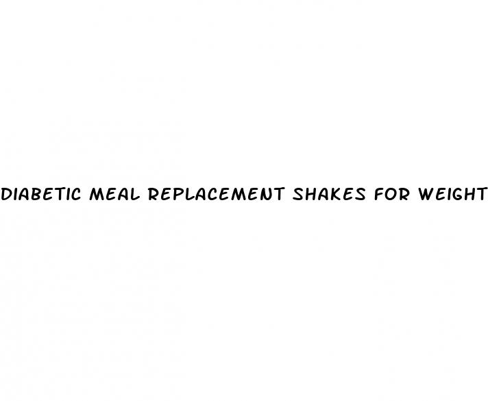 diabetic meal replacement shakes for weight loss
