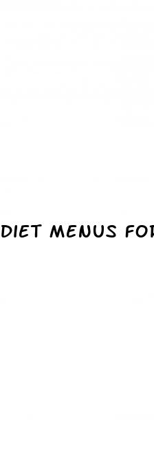diet menus for weight loss