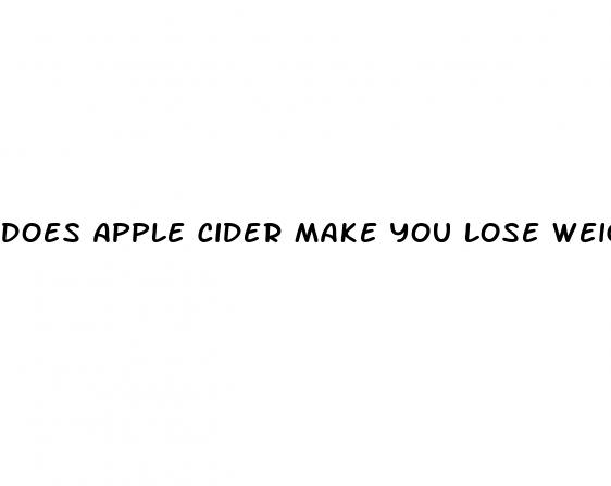 does apple cider make you lose weight