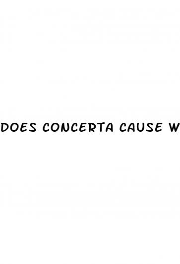 does concerta cause weight loss