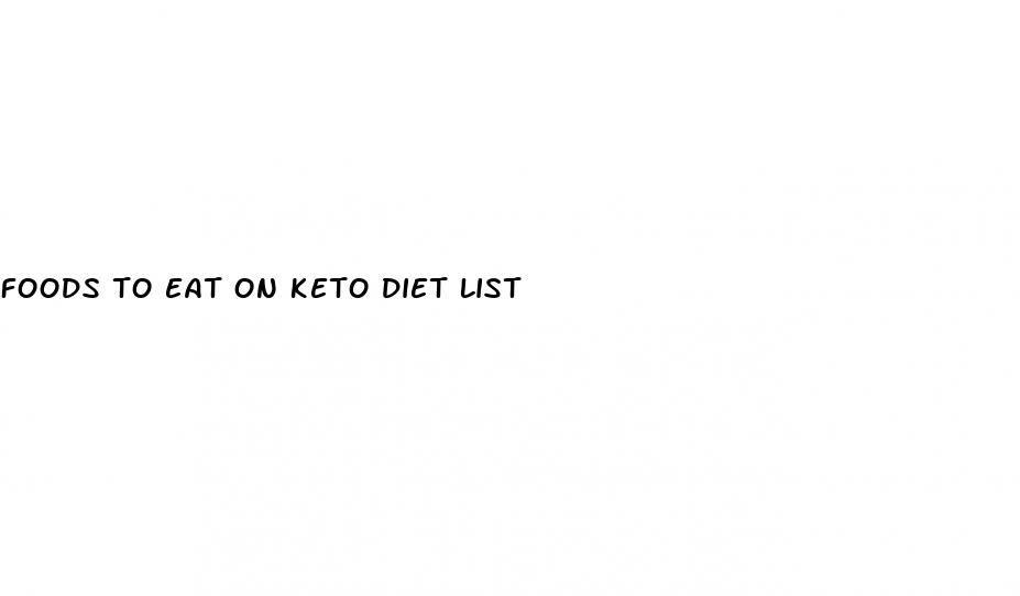 foods to eat on keto diet list