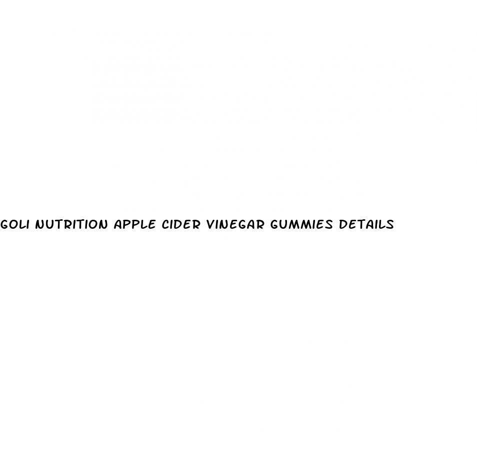 goli nutrition apple cider vinegar gummies details