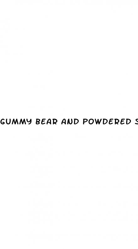 gummy bear and powdered sugar slime