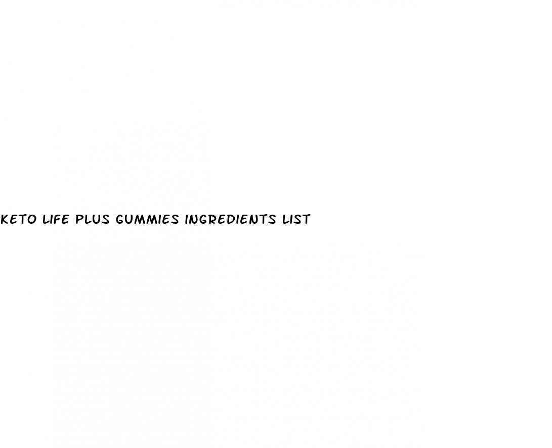 keto life plus gummies ingredients list