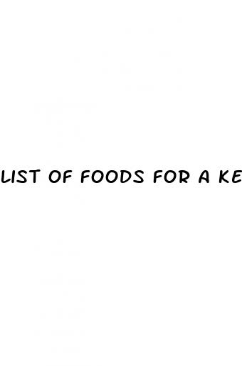 list of foods for a keto diet
