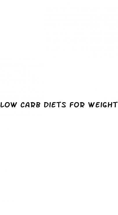 low carb diets for weight loss