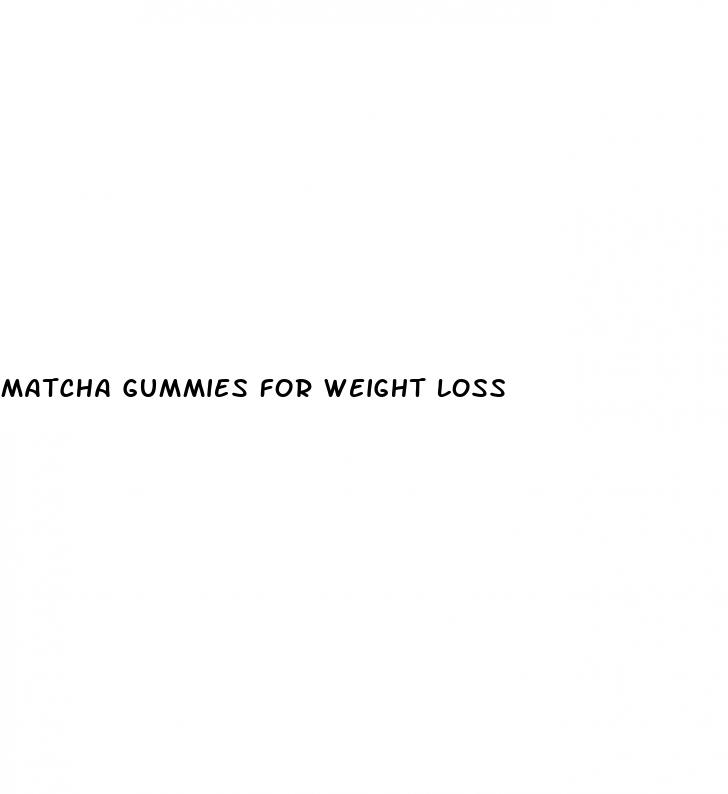 matcha gummies for weight loss