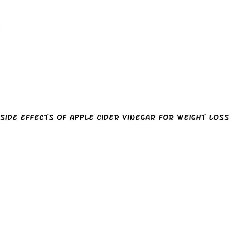 side effects of apple cider vinegar for weight loss