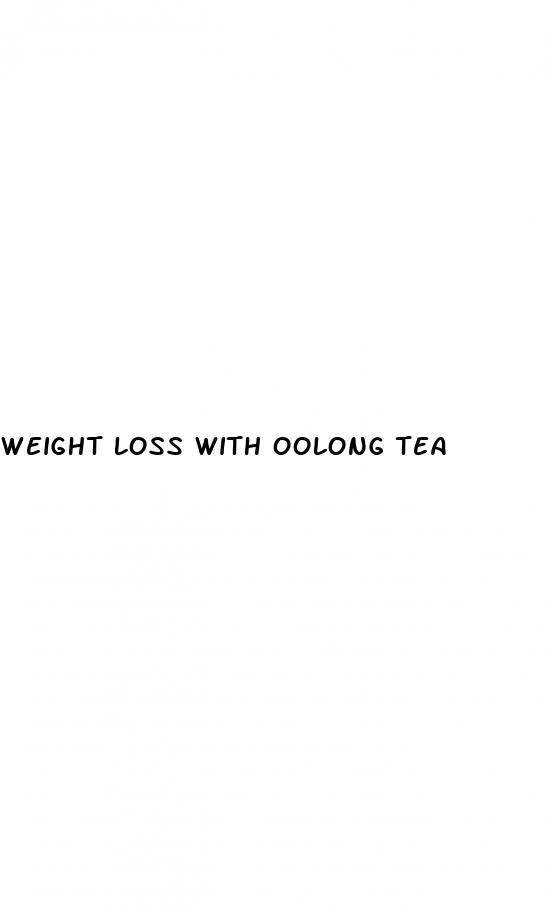 weight loss with oolong tea