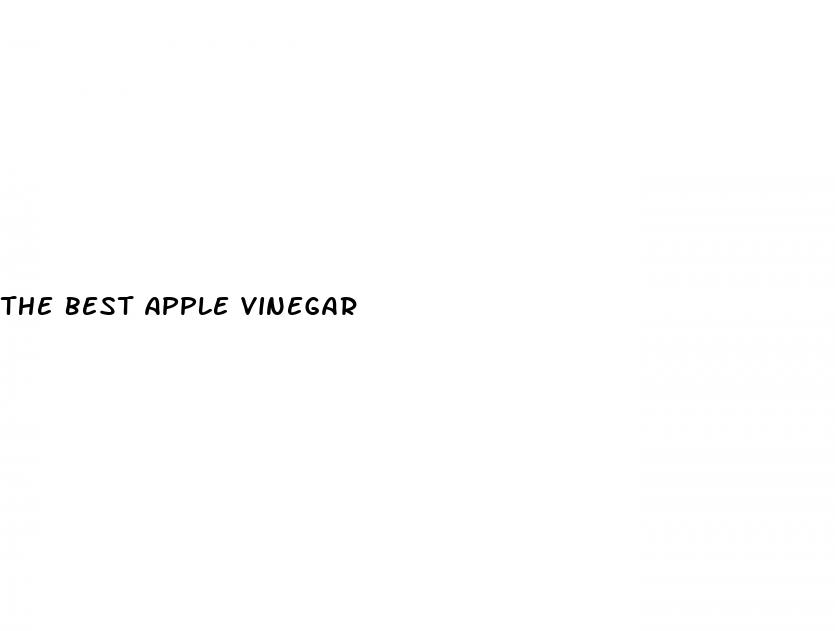 the best apple vinegar