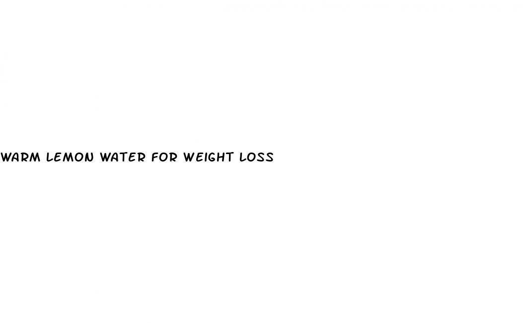 warm lemon water for weight loss