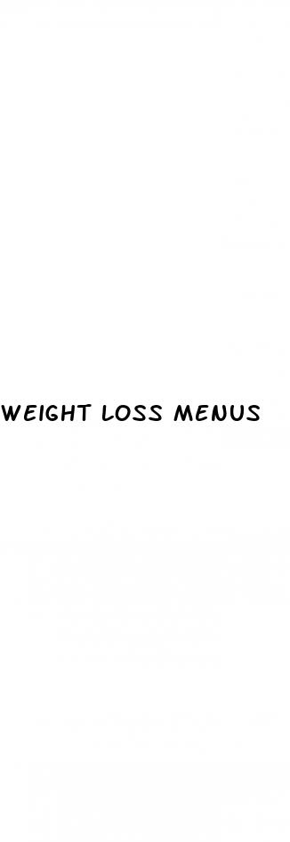 weight loss menus