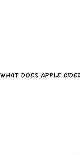 what does apple cider vinegar do to your body