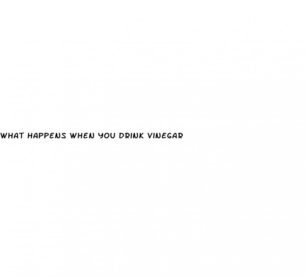 what happens when you drink vinegar