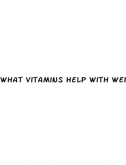 what vitamins help with weight loss