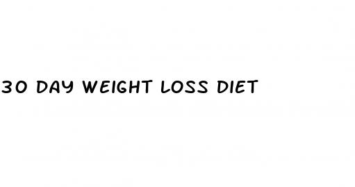 30 day weight loss diet