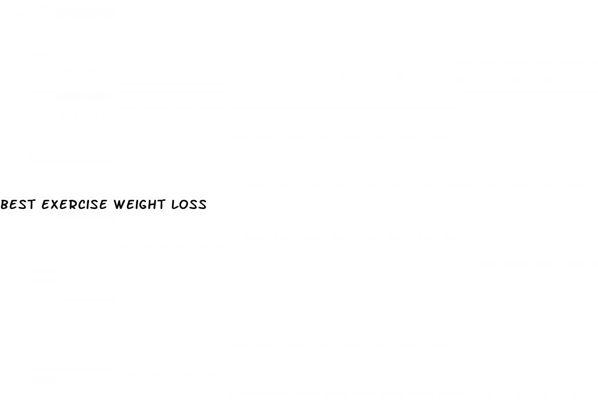 best exercise weight loss