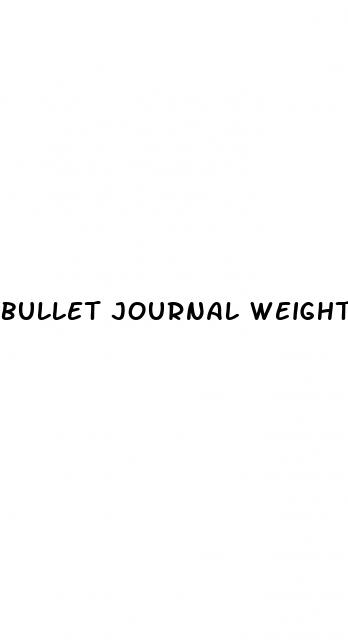 bullet journal weight loss tracker