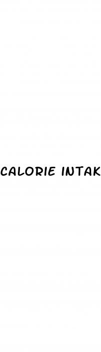 calorie intake weight loss calculator