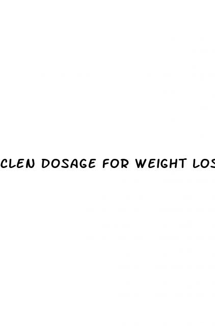 clen dosage for weight loss