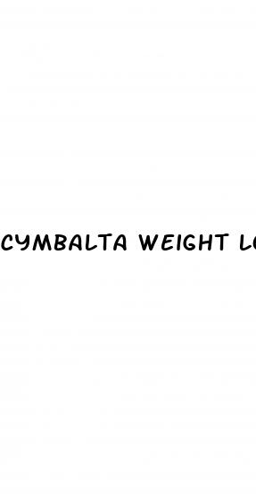 cymbalta weight loss reviews