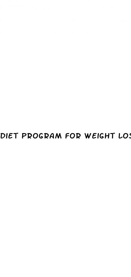 diet program for weight loss