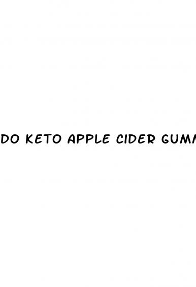 do keto apple cider gummies work