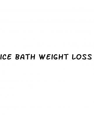 ice bath weight loss