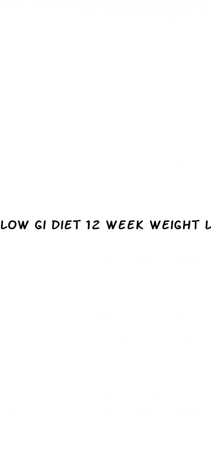 low gi diet 12 week weight loss plan pdf