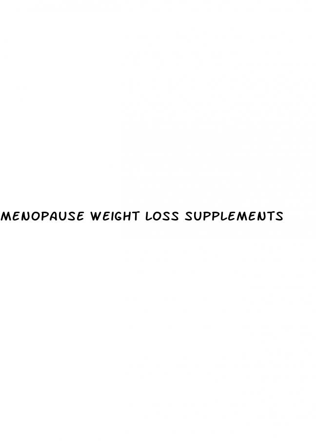 menopause weight loss supplements