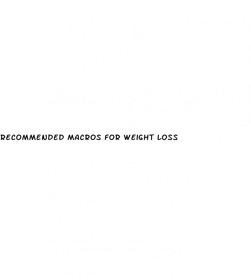 recommended macros for weight loss