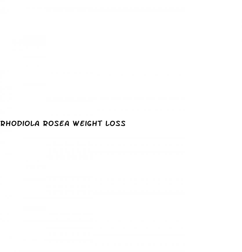 rhodiola rosea weight loss