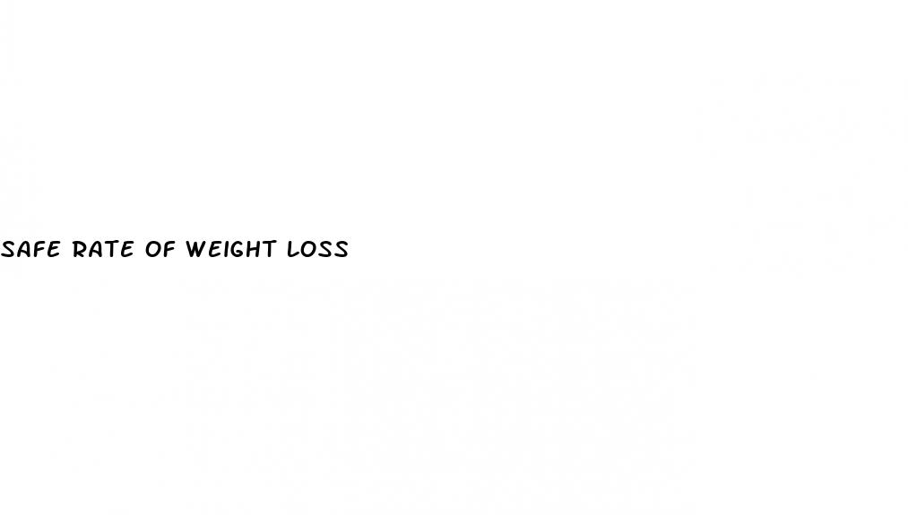 safe rate of weight loss
