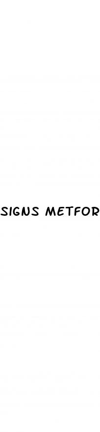 signs metformin is working for weight loss