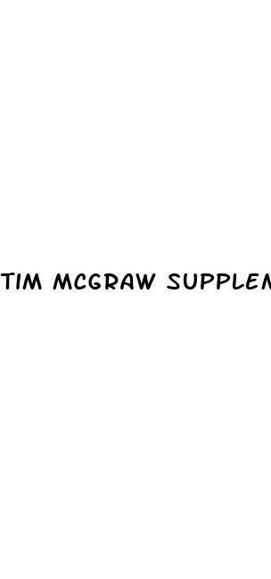 tim mcgraw supplement