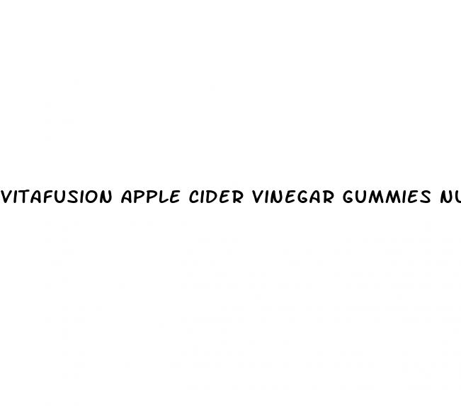 vitafusion apple cider vinegar gummies nutrition facts