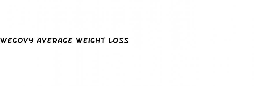 wegovy average weight loss