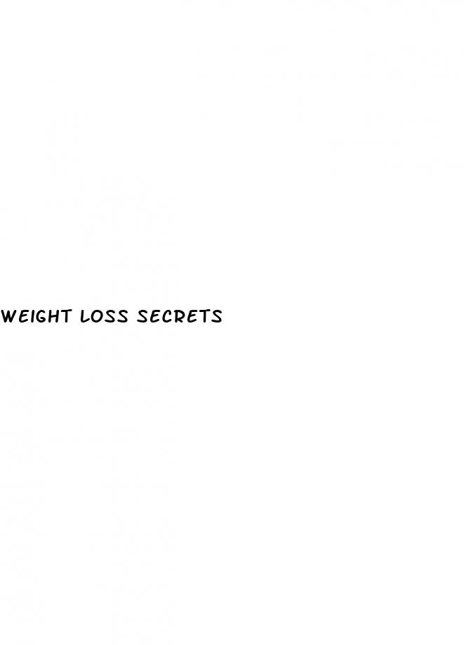 weight loss secrets