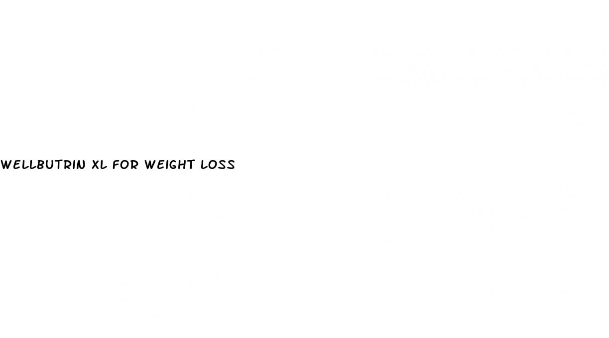 wellbutrin xl for weight loss