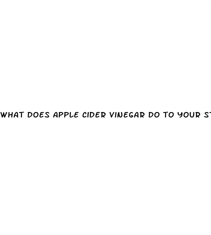 what does apple cider vinegar do to your stomach