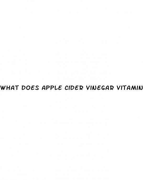 what does apple cider vinegar vitamins do