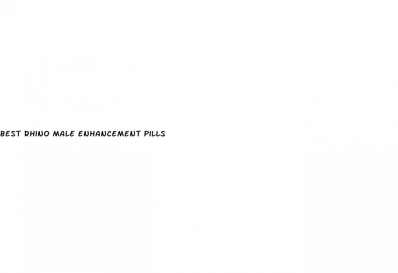 best rhino male enhancement pills