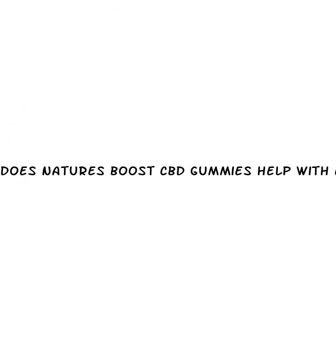 does natures boost cbd gummies help with ed