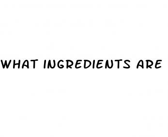 what ingredients are in male enhancement pills