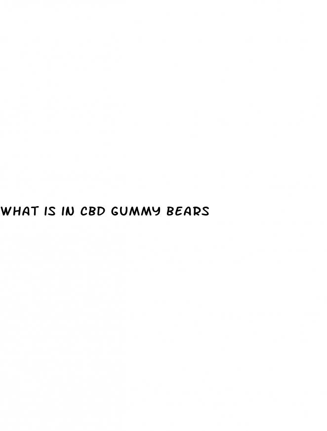 what is in cbd gummy bears