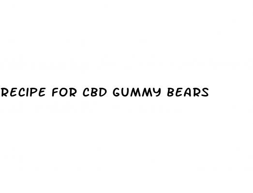 recipe for cbd gummy bears