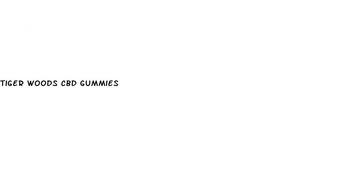 tiger woods cbd gummies