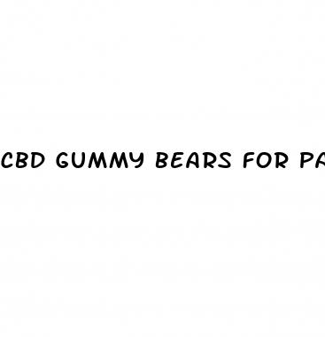 cbd gummy bears for pain
