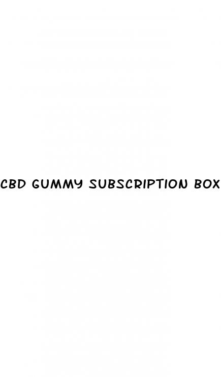 cbd gummy subscription box