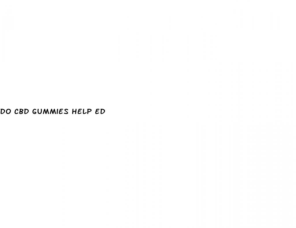 do cbd gummies help ed